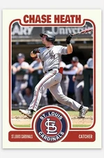 Chase Heath 2025 MLB Draft Novelty Baseball Card!  St. Louis Cardinals