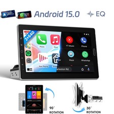 2+64GB Single DIN Android 15 Car Stereo Radio Touch Screen Wireless CarPlay GPS