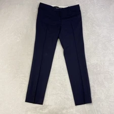 lafayette 148 New York Women’s Size 10 Downtown Tapered Pleated Navy Blue