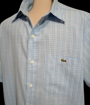 Men Lacoste Shirt White Cotton 40 /L / 48 #9Z6X