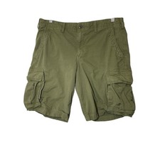 GAP Army Olive Green Cargo Shorts Size 34 Mens Inseam 10.5" Stretchy