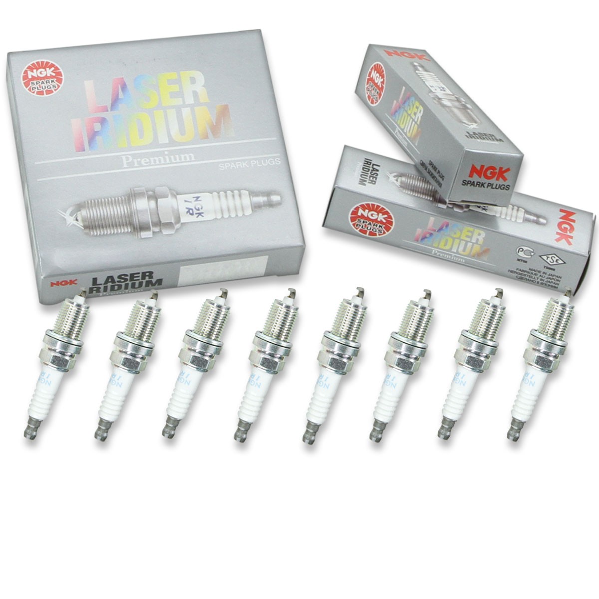 8 pcs NGK Laser Iridium Spark Plugs for 1998 Dodge B2500 5.2L V8 - Engine me