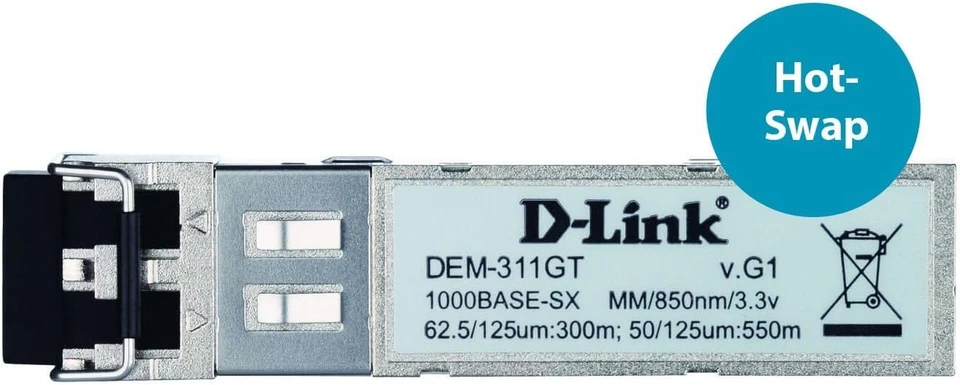DEM-311GT Transceiver in Fibra Ottica per Switch, Modulo SFP, 1000 Base, SX Port - Immagine 4 di 4