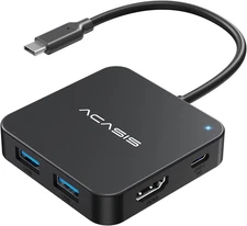 ACASIS USB C Hub 10Gbps, 6-In-1 Multiport Adapter with 4K 60Hz HDMI, 100W Power