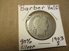 1903-S, Barber 90% Silver Half Dollar. #25