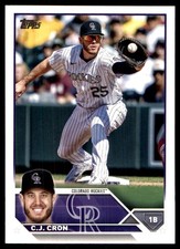 C.J. Cron 2023 Topps #63 Colorado Rockies MLB READ FREE SHIPPING AutographDen