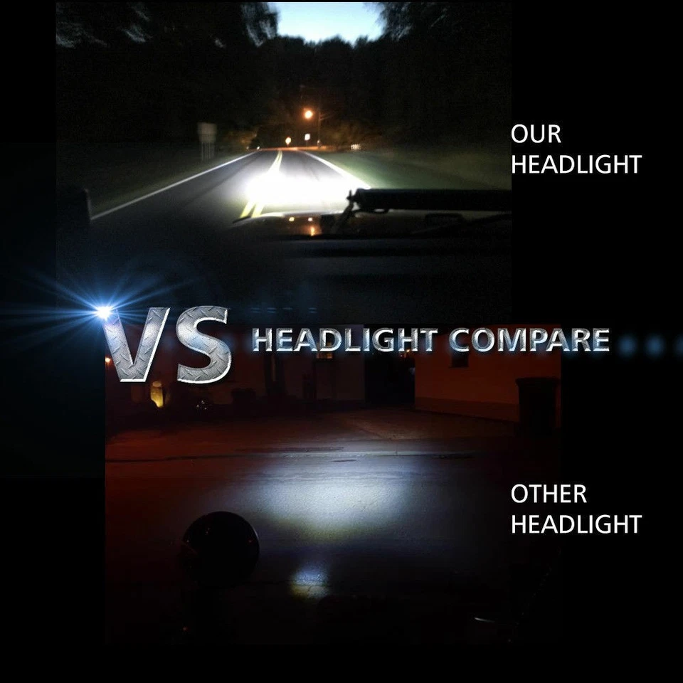 Fits for Harley Electra Glide 7" LED Projector Headlight + 4.5" Passing Lights - Image 3 of 4