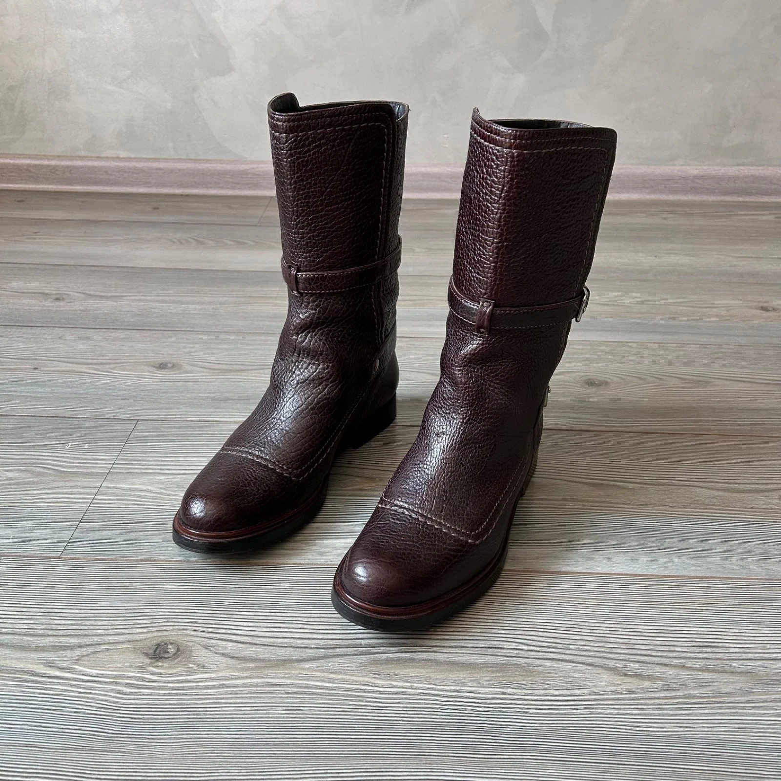 Stivaletti da motociclista Miu Miu in pelle 39