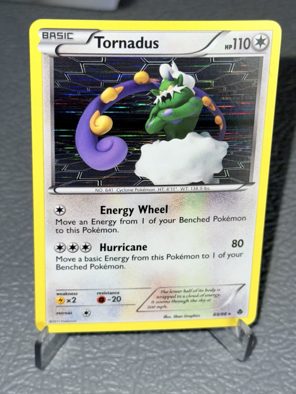 Tornadus 89/98 Holo Rare 2001 B&W Emerging Powers Holo Pokemon TCG - NM
