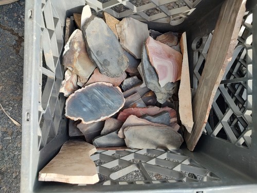 Random Slabs. Lapidary Rock Medium Flat Rate Box Bulk Lot