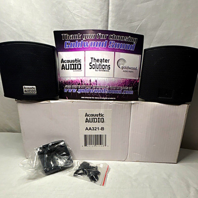 Acoustic Audio AA321-B AA321 Black Wired Surround/Satellite Speakers 8 Ohm 200W