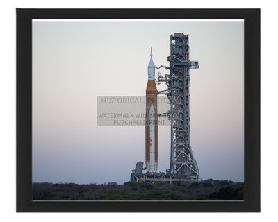 SLS ROCKET AND ORION AT LAUNCH PAD 39B 8X10 FRAMED PHOTO