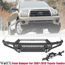 Protective Front Bumper For 2007-2013 Toyota Tundra With Bull Bar Winch Plate Protective Front Bumper For 2007-2013 Toyota Tundra With Bull Bar Winch Plate