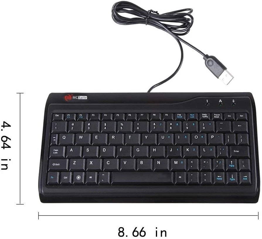 Super Mini Wired Keyboard, MCSaite Full Size 78 Keys Keypad Small Portable Fit w - Image 4 of 4