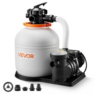 VEVOR Sand Filter Pump for Above Ground Swimming Pools 16'' 4400 GPH 0.75HP Timer