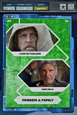 Topps Star Wars Digital Card Legendary Gilded History of connections LUKE / HAN