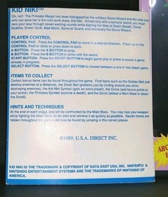 Kid Niki: Radical Ninja (Nes)(1987)[Rare] 5 Screw Variant! HTF! w Manual See Pic