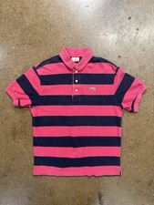 Vintage Lacoste Striped Polo Shirt Men  s Medium Pastel Color Block Y2K Preppy