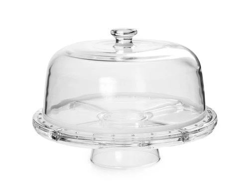 Borgonovo Set Palladio 4 IN 1 IN Glass Alzata-Antipastiera With Dome - Picture 5 of 5