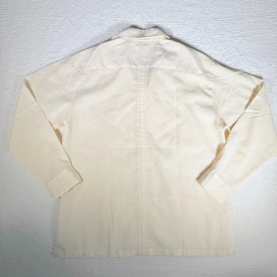 Christian Dior VTG 70s/80s Rare Ramie and Linen Guayabera Button Up Shirt Large - Image 4 of 4