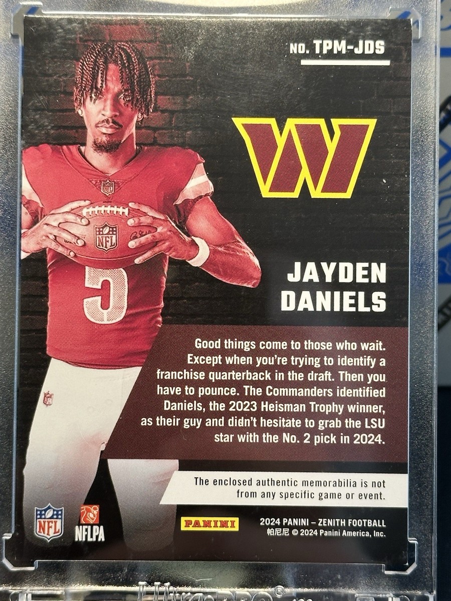 2024 Panini Zenith Jayden Daniels Turning Pro Prime Memorabilia