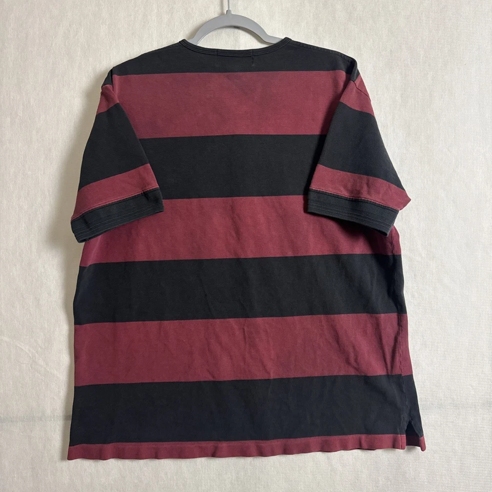 Винтажная мужская футболка Polo Sport Ralph Lauren размер Large в полоску Henley - Изображение 2 из 4