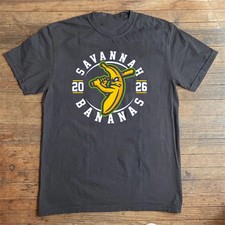 NEW Savannah Bananas 2026 Logo charcoal color T-Shirt VK12629