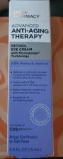 Skin+Pharmacy Anti-Aging Retinol Eye Cream Vitamin E C K 0.5 Oz NIB