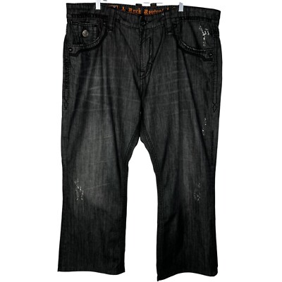 Rock Revival Jason Boot Jean in Jason B3 Size 42 Boot Cut Jeans Washed Black