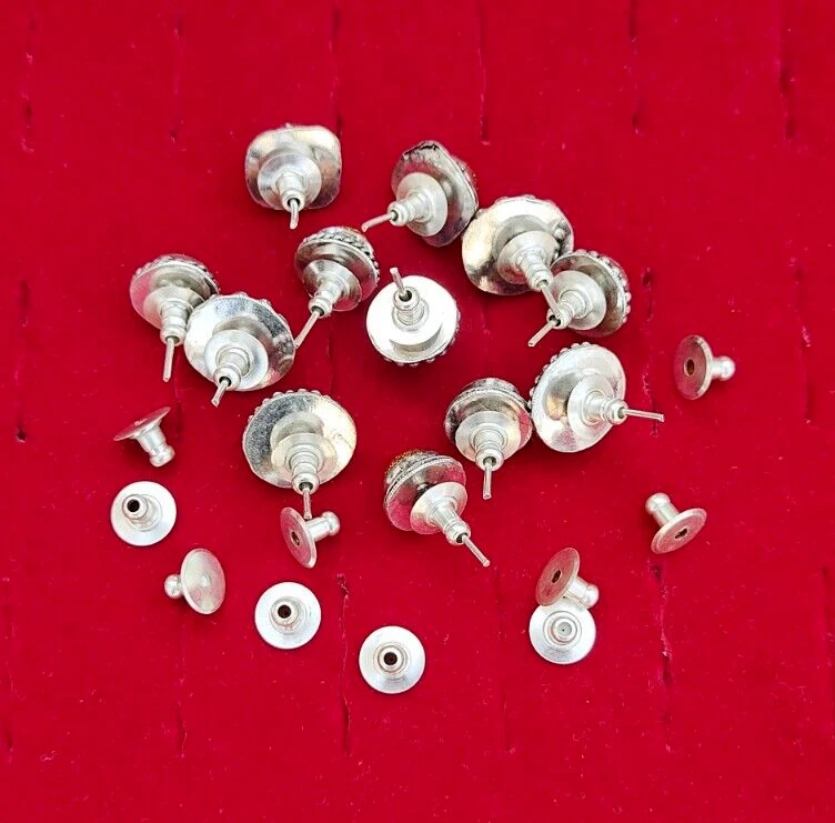 Lote de 92,5 pendientes chapados en plata hechos a mano al por mayor de piedras de oro joyas a granel Foto 4 de 4