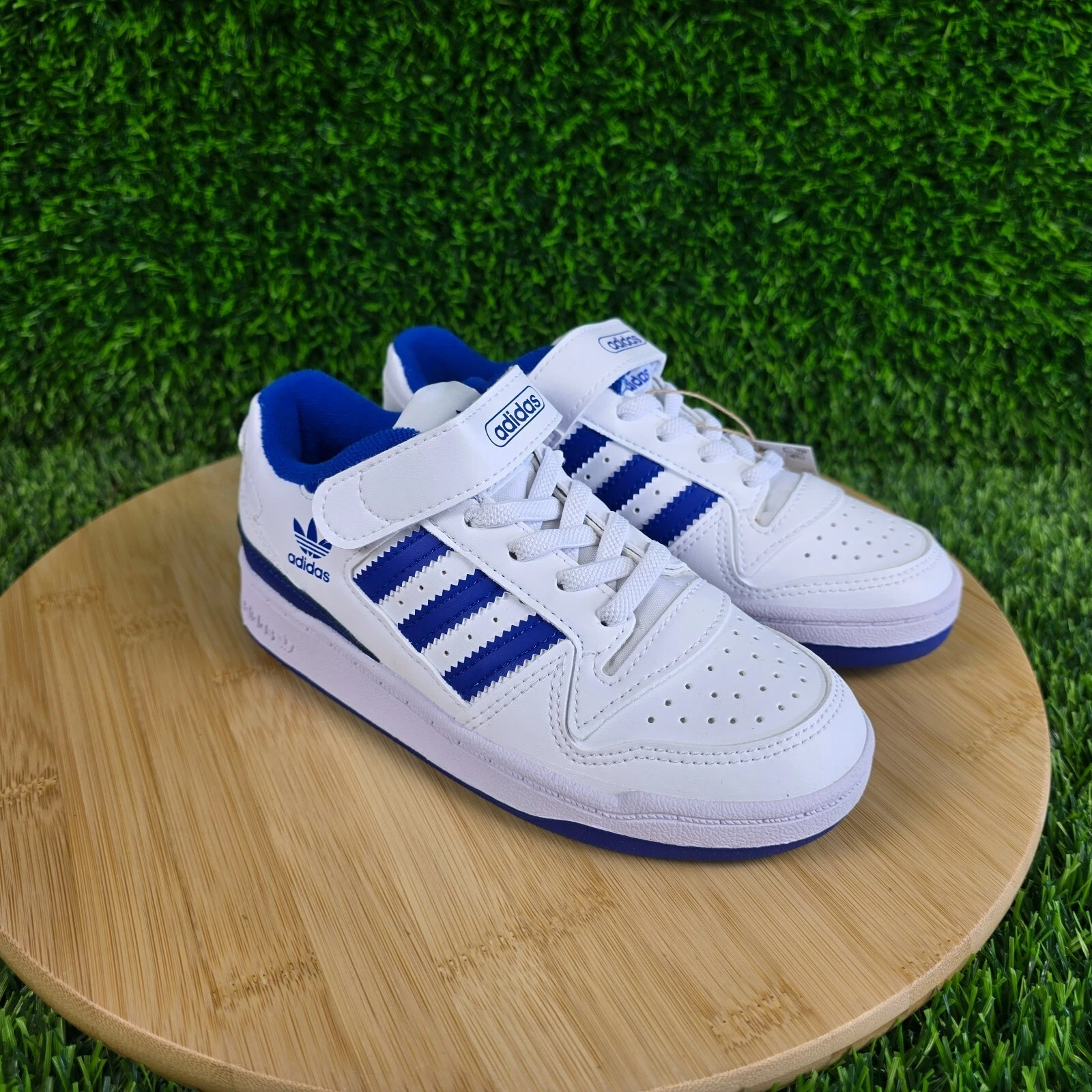 Scarpe Adidas bambino Fourm Low C bianco blu taglia 12 bambino FY7978