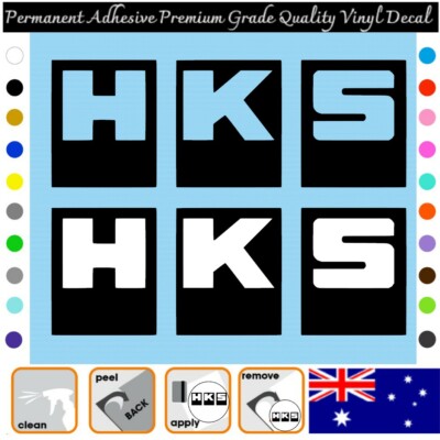 2x HKS 125mm width - Adhesive Vinyl Decal Sticker Window Car Automotive ...