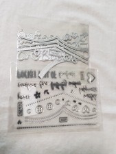 Used- Clear Stamp  Die Combo pocket full of posies pockets and buttons