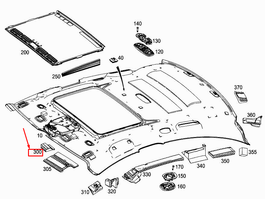 MERCEDES-BENZ CLS C257 Dachabsorber vorne links innen A2576923300