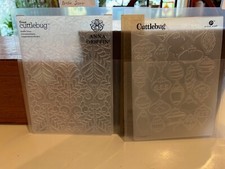 2 Cuttle Bug Embossing Folders w/ 1 Trim, Sparkle Ornaments, Nordic Trees