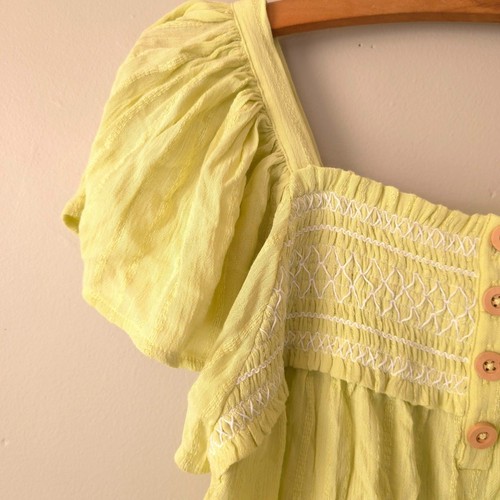 Camiseta Babydoll Maurices Cottagecore Lechera Verde Lima Mangas Abullonadas Y2K XS - Imagen 5 de 6