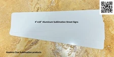 4" x 18" Gloss White Aluminum Sublimation Street Sign Blanks - 90 pcs No holes