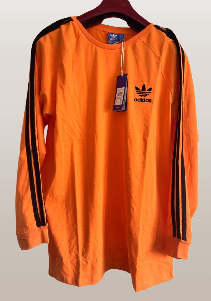 ADIDAS ORIGINALS MEN'S LONG SLEEVE CREW NECK THREE STRIPE T