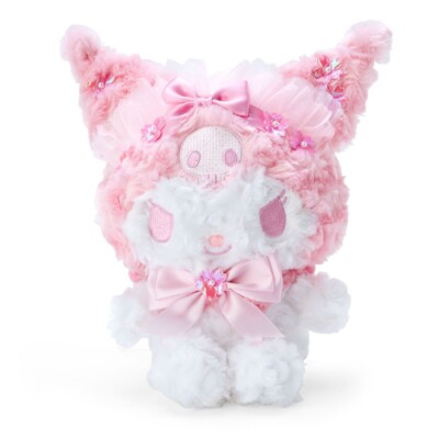 sakura Kushurmeサンリオ作家 テディベア ハンドメンド ぬいぐるみ Sanrio Kuromi Plush Doll 2023 Sakura Pink Cherry Blossom Stuffed