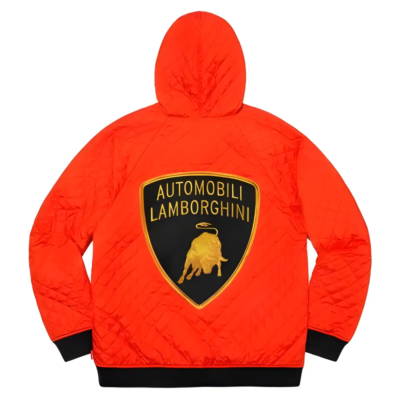 Supreme Automobili Lamborghini Hooded Work Jacket Orange Supreme Automobili Lamborghini Hooded Work Jacket Orange