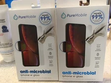 PureMobile (2 Pack) Anti-microbial invisible shield Glass iPhone XR NEW