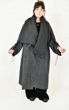CRAZY H4 grey & black oversized swing coat M/L/XL CLEARANCE