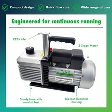 XTractor Depot 2-Stage Rotary Vane Pump 12CFM 2x10-1 Pa Ultimate Vacuum