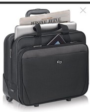   Excellent Expandable Solo Rolling Overnight Laptop  Tablet Travel CarryOn Bag