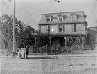 ANTIQUE GLASS PLATE PHOTO NEGATIVE - Early Federal Style House Architecture