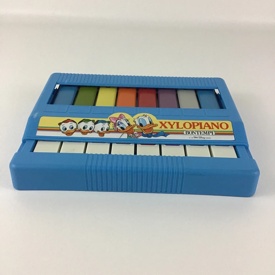 Disney Pato Donald Bontempi Xilopiano Xilófono Piano Instrumento de Música De Colección Foto 2 de 4
