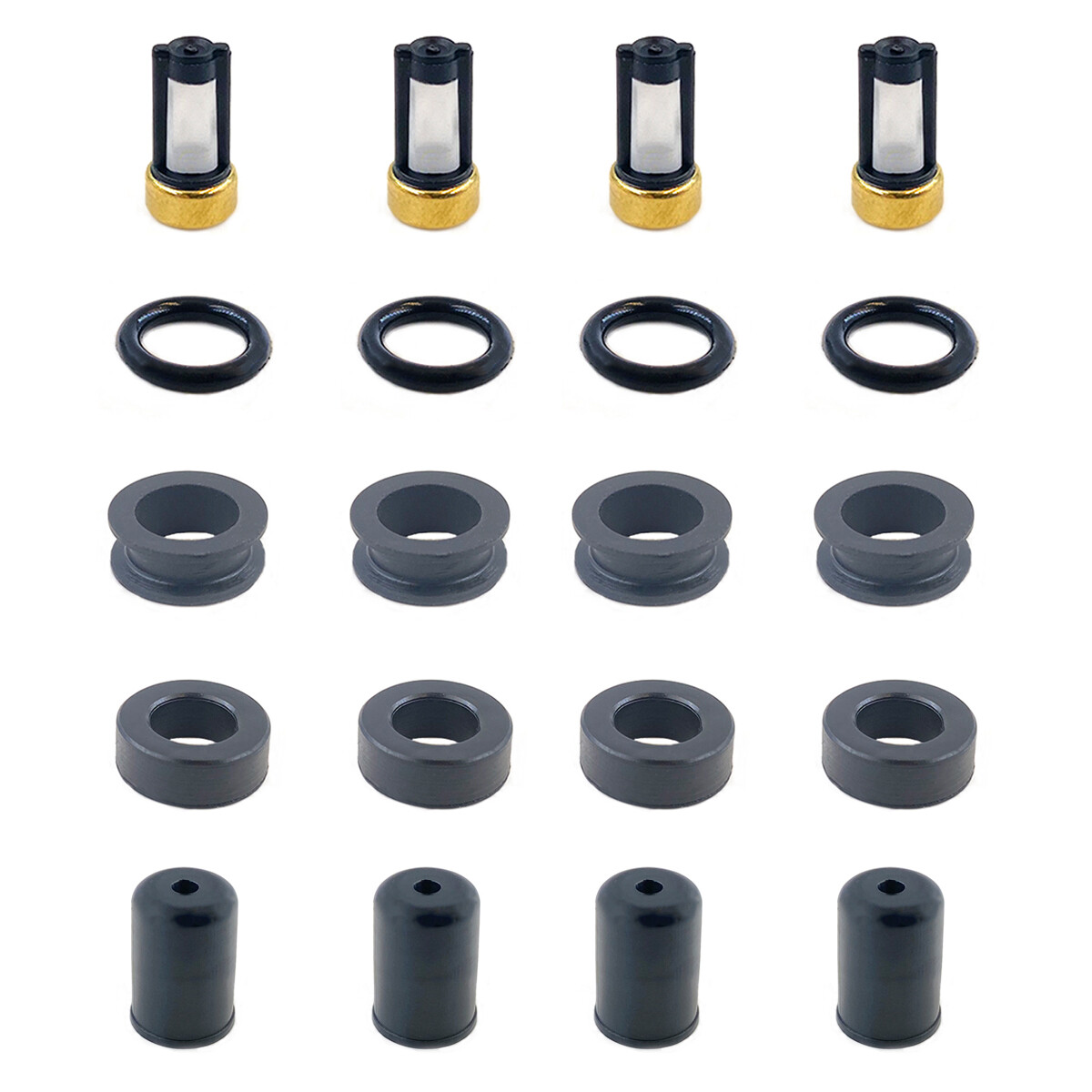 Fuel Injector Repair Kit Orings Pintle Caps Filters Grommets For 