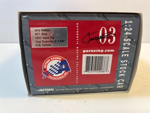 Jerry Nadeau #01 Army 2003 Grand Prix in 1/24 Scale Diecast by Action - Picture 7 of 7