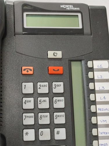 Nortel networks T7208 Charcoal 8 Button Display Speaker Telephone NT8B26AABL - Picture 2 of 7