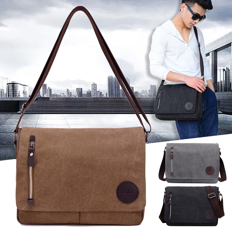 Retro Vintage Men Shoulder Bag Satchel Canvas School Cross Body
